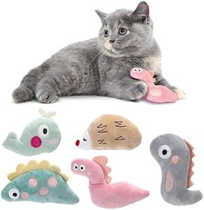 Nobleza - Jouets en Peluche à l'herbe à Chat 5pcs Jouets en Peluche à l'herbe à Chat, Jeux de Jouets Nettoyer Le Chaton Entraînement au Jeu Grignoter