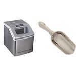 FRIGIDAIRE EFIC101-BLACK Portable Compact Maker (26 lb per Day) + Winco IS-4 Ice Cream Scoop (4-Ounce) Bundle