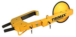 Trimax TWL400 Larger Ultra-Max Adjutable Wheel Lock with Disc Cover Free Pad Lock, Yellow, 1 Count