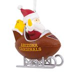 Hallmark NFL Arizona Cardinals Santa Football Sled Christmas Ornament, One Size, (0001OSL2144)