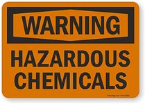 SmartSign "Warning: Hazardous Chemicals", Vinyl Label, 7" X 10"