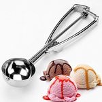 Hatanu Mall Stainless Steel Serving Spoon/Scooper for Ice Cream, Fruit, Cookie with Trigger Release (Silver)