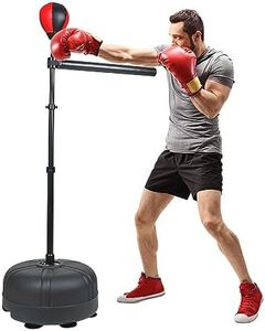 VEOCORE Boxing Bar, Boxing Spinning Bar with Punching Bag, Boxing Speed Trainer, Boxing Training Traget Reflex Speed Bag for Adult, Teen - Black & Red