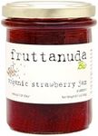 Strawberry Jam Preserves | Organic Spread, Made in Italy, 100% Italian Fresh Fruit | Only Two Ingredients, More Fruit +90%, Less Sugar, No Chemicals, Lab Tested No Pesticides | 8.1 oz