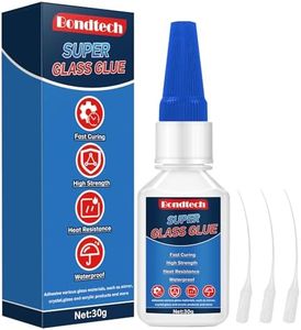 Glass Glue 30 g, Acrylic Glue, Instant Glue for Glass with Anti-Clog Cap, Glass Glue Clear Repair Heavy Duty for Glass to Glass, Acrylic, Mirror, Crystal, Craft and More, Waterproof, Heat-Resistant