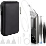 Ear Vacuum Wax Removal Tool with with Carrying Case, 6 Levels Electric Strong Suction Ear Wax Remover, USB Charge Ear Wax Vacuum Cleaner, Ear Wax Suction Remover Device for Adults and Kids(Black)