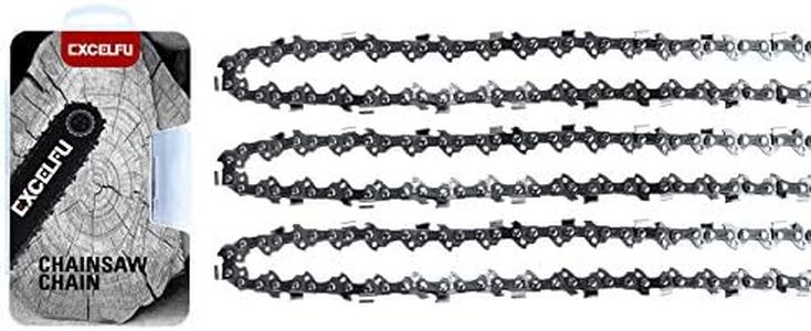 EXCELFU 3 Pack 14 inch Chainsaw Chains 3/8 LP .043 Inch 52 Drive Links fits EGO 14-Inch Chain Saw Models CS1401/CS1400 Ryobi, Echo