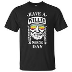 G GABRIELMODU MathewARice Men's Have A Willie Nice Day Shirt,Black,L, Black, Large