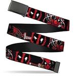 Buckle-Down Men's Web Belt Deadpool 1.5" Grtel, Multicoloured, 4 cm Breit / 42 cm Hosen Größe