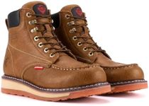 SUREWAY 6” Mens Heavy Duty Steel/Composite/Soft Toe Work Boots for Men,Goodyear Welt,Extremely Comfortable Durable Proved,Superior Oil/Slip Resistant,Thicker Leather,Wedge Sole,Moc Toe Work