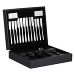 Viners Eden 44 Piece 18/10 Silver Stainless Steel Cutlery Set in Wooden Gift Box