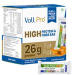 Voll Pro Plant Protein Bar with Daily Greens - High Protein 26g, Fiber 7g, 0g Sugar - Crunchy, Delicious Nutrient-Rich Protein Bars, 65g Bar (Pack of 3)