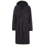 INSIGNIA Men's Hooded Towelling Robe Dressing Gown 100% Cotton Holiday Spa Gym (UK, Alpha, XL, XXL, Regular, Regular, Grey)