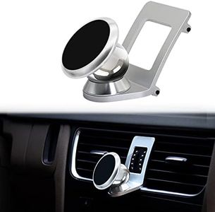 Cookiss Soporte magnetico movil Coche Compatible con Audi A4 B8 y Audi A5 8T Adecuado para Smartphone y GPS con Soporte Móvil para Coche de Coche, visión Ajustable de 360 Grados (Plata)