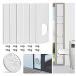 LBG Products Portable Air Conditioner Sliding Door Kit,Adjustable Length Sealing Plates Up to 90inches,Sliding Door AC Vent Kit for Exhaust Hose, Universal for Ducting with 5 inches Diameter,White