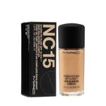 Mac Studio SPF 15 Fix Professional Waterproof Oil-Free Longlasting Liquid 24-Hour Colour-True Foundation Full Coverage For All Skin Type Matte Finish For Women, Girls 30 Ml (Studio Fix Fluid)