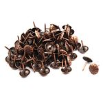 sourcingmap® Metal Vintage Flower Print Thumbtack Thumb Tack Push Pin 12 x 16mm 80 PCS Copper Tone