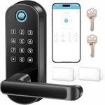 Smart Lock with Handle, Smart Electronic Door Lock with Handle, Digital Fingerprint Door Lock, Keypad Keyless Entry Door Lock with Handle, Door Knob, Door Lever, Alternatives to Deadbolts