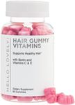 Angel Bear Hair Vitamins Gummies with Biotin 5000 mcg Vitamin C & E Support Hair Growth, Premium Pectin-Based, Non-GMO, for Stronger, Beautiful Hair & Nails. Red Berry Supplement - 60 Gummies