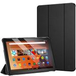 Fintie Slim Case for All-New Amazon Fire HD 10 and Fire HD 10 Plus Tablet (13th Generation, 2023 Release) - Trifold Lightweight Hard Shell Stand Cover with Auto Wake/Sleep (Black)