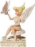 Enesco Disney Traditions by Jim Shore Peter Pan Tinkerbell White Woodland Figurine, 5.9 Inch, Cream