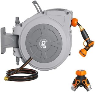 Giraffe Tools Retractable Hose Reel 1/2" x 100 ft with Hose Splitter
