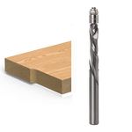 Sinoprotools Compression Spiral Flush Trim Router Bits,1/4 Inch Shank CNC Solid Carbide Flush Trim Router Bit, Compression Milling Cutter with Top Bearing Up&Down-Cut 1/4"X1/4"X1-1/8"X3"