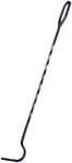 FLAMELY 25" Black Cast Iron Fireplace & Pit Poker, Powder Coated Poker Stick, Fireplace Tool Accessory, Chimney Poker Indoor & Outdoor for Camping, Rust Resistant Finish