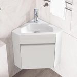 wonline 16" Corner Bathroom Vanity 