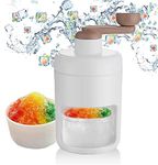 Frafuo Portable Shaved Ice Maker-Hand Crank Operated Shaved Ice Machine with Ice Cube Trays-Household Ice Shaver Has Large Capacity Ice Bowl to Store Crushed Ice and Easy to Clean for Ice Crusher