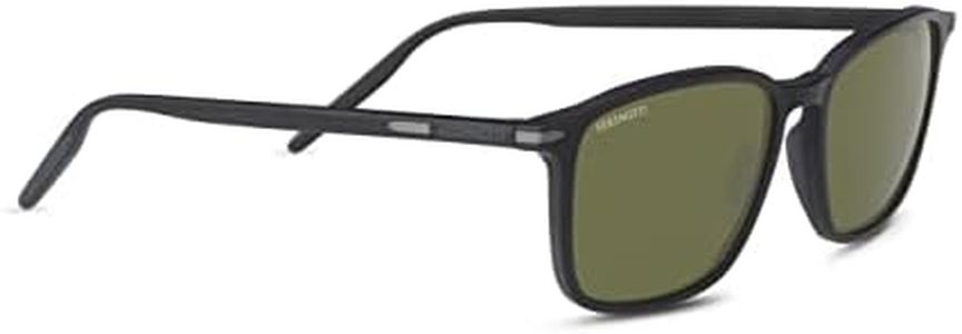 Serengeti Men's Lenwood Mineral Polarized 555nm Lenses Sunglasses, Matte Black