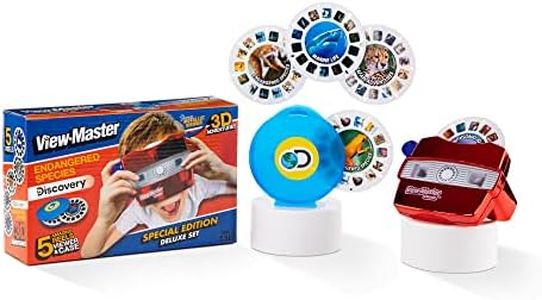 Classic View Master Deluxe Edition with Discovery Kids Reels (Metallic Viewer, Storage Case, and 5 Reels Included) - Amazon Exclusive