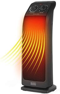 Black+Decker Infrared Space Heater, Personal Heater with Oscillating Function, 1500W