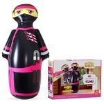 INFLATABLE DUDES Ninja Girl (Kuno) 47 Inches - Kids Punching Bag | Already Filled with Sand| Bop Bag | Inflatable Toy | Boxing - Premium Vinyl- | Bounce-Back Action! | Party - Play Therapy…