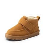 DREAM PAIRS Boys Boots Kids Girls Winter Warm Faux Fur Walking Ankle Boots for Toddler/Little Kid,Size 10 Toddler,Chestnut,SDSB2407K