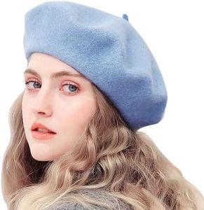 French Beret Hats for Women - Classic and Stylish Womens Beret Collection for Effortless Chic, Perfect for Any Occasion Sky Blue