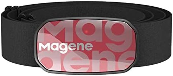 Magene H603 Chest Strap Heart Rate Monitor, ANT+ and Bluetooth Compatible with Fully Adjustable Strap, iPhone & Android Compatible