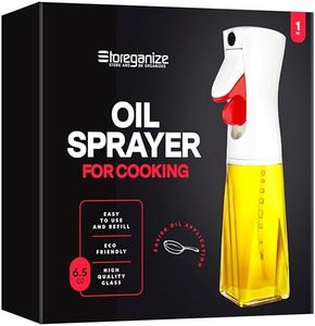 Quality Glass Olive Oil Sprayer White | for Cooking, Olive Oil Dispenser, for Kitchen Gadgets, Air Fryer, Salad, BBQ (Perfect for any Oil)