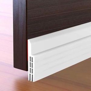 Suptikes Door Draft Stopper Under Door Seal for Exterior/Interior Doors, Strong Adhesive Door Sweep Soundproof Weather Stripping, 2" W x 39" L, White