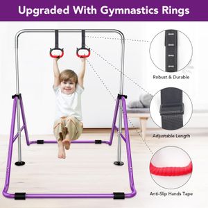 FBSPORT Kids Gymnastics Bar – Adjustable Training Bar, Purple