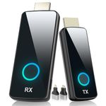 PWAYTEK Wireless HDMI Transmitter and Receiver 4K, 50M/164FT, 2.4G/5G Dual-Band, for PC/Laptop/HDTV/Projector, Plug & Play, No App Needed (Black 4K)