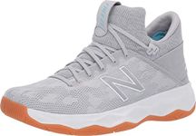 New Balance Men's Freezelx 2.0 Box Lacrosse Shoe, Grey/White, 8