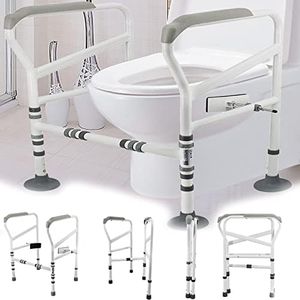 Bastidor Apoyo Para Inodoro Elevador Asiento Inodoro Ayuda Para Levantarse Inodoro Bastidor Apoyo Para Todos Los Inodoros Grandes Alfombrillas Antideslizantes Altura Y Anchura Ajustables