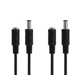 VCE 2.1mm x 5.5mm DC Power Male to Female Adapter Extension Cable for 12V CCTV Wireless IP Camera, LED, Car 6FT 2-Pack