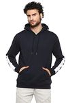 Alan Jones Clothing Men'S Fleece Hooded Regular Hoodie (Ss19-Rnhd12-Navy-L_Navy Blue_Large)