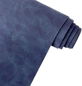 XHT Dark Blue Microsuede Faux Leather Fabric 30x135cm Synthetic PU Leather for DIY Sewing Crafts Home Upholstery