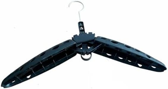 YDQUANI Wetsuit Hanger Foldable Diving Suit Hanger, Scuba Surfing Swimming Accessory, Quick Drying Folding Ventilated Hanger (Black)