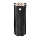 IMUNSEN M-003B Portable Air Purifier with Cypress Wood, 4-Stage Filtration, H13 True HEPA Filter, Captures Smoke, Odors, Mold, Allergens, USB Port 5V Car, Desk and Office, Made in Kroea – Black