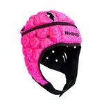 Rhino Pro Rugby Headguard, Hot Pink, Medium