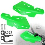 RUTU Dirt Bike Handguards 7/8 Inch 22mm,Motorcycle Handguards with CNC Bracket Pair Fit for Dirt Pit Bikes, Motocross, ATV, CRF KLX KX LTR TRX SX SXF EXC XCW Grizzly,Scooter,hawk 250 - Green